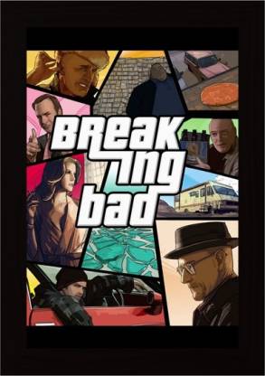 Posterskart Breaking Bad GTA Style Framed Poster Paper Print