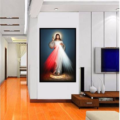 SIZE (2FT * 4FT ) 3D Huge Mural The Sacred Heart of Jesus Mercy Light Portrait Wall Art Picture Canvas Painting Home Decor Wall Pictures for Living Room No Framed /Large Handpainted Lovers Rain Stree Tree Lamp Landscape Painting On Canvas Wall Art Picture For Home Decoration Wall Decor/ wall painting || photo / paintings || gift paintings big size || large paintings || painting for bedroom || paintings big size || paintings for living room large size || painting || poster 3D Poster