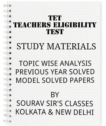 Tet ( Teachers Eligibility Test) 2018 Complete Study Materials With Model Solved Sample Papers Notes 10000