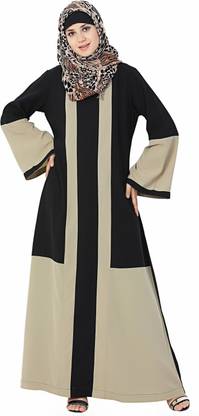 FORELEVY Polyester Solid Abaya