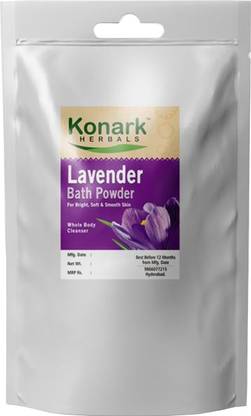 Konark HERBALS Lavender Bath Powder, 100gms