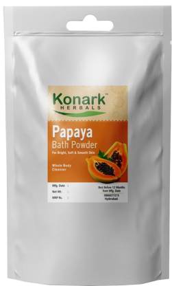 Konark HERBALS Papaya Bath Powder, 100gms
