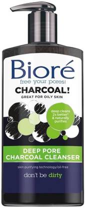 Biore Deep Pore Charcoal Cleanser for Oily Skin Face Wash