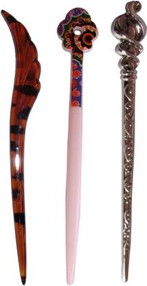 Kay Combo of Multi Color Juda Sticks Bun Stick