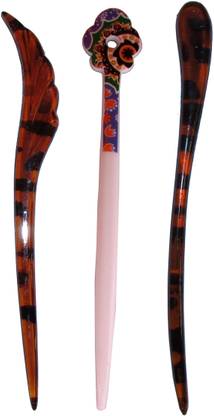 MAHAMI Combo of Multi Color Juda Sticks Bun Stick