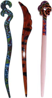 kripa Combo of Multi Color Juda Sticks Bun Stick