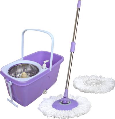 PRINCE Trolley wheel bucket with Pure and High quality [Colour may vary as per availability] Mop