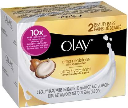 OLAY Ultra Moisture With Shea Butter 2 Beauty Bars Soaps (226g)