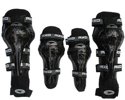 ALLEXTREME AXO Motorcycle Riding Knee Pads Protector Adjustable Elbow Support Guard for Motorcycle Motocross Racing Mountain Bike Knee Guard, Elbow Guard XL Black