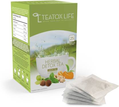 Teatox Life Detox Tea Herbs Green Tea Bags Box