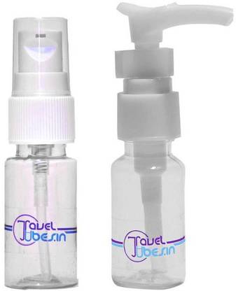 TRAVELTUBES combo of 20ml lotion & 20 ml lotion pump dispenser bottles transparent,empty,refillable plastic bottles for multipurpose use 20 ml Bottle