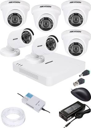 HIKVISION 1080p HD 8 CHANNAL DVR DS-HGHI-F1 & 4Pcs DOME 720p DS-COT-IRP 2Pcs BULLET 720p DS-COT-IRP Camera COMBO KIT Security Camera