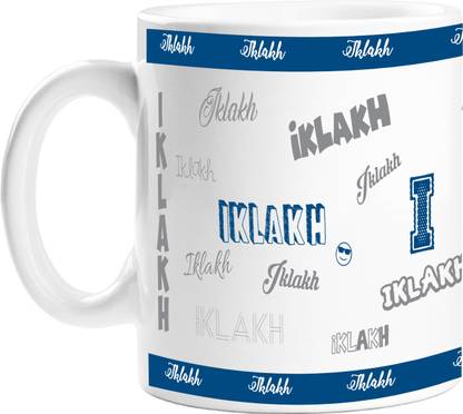 PrintAttic Me, Myself & I - Iklakh (Name Edition) Ceramic Coffee Mug