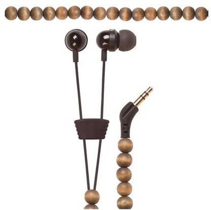 Macngrid Wraps Wearable Braided Wristband Headphone Earbuds | Pack of 01 (Brown ) Smart Headphones