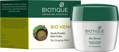 BIOTIQUE Bio Henna Fresh powder hair color for Greying Hair
