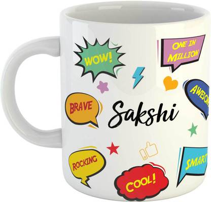 ARTBUG Sakshi Name Ceramic Coffee Mug