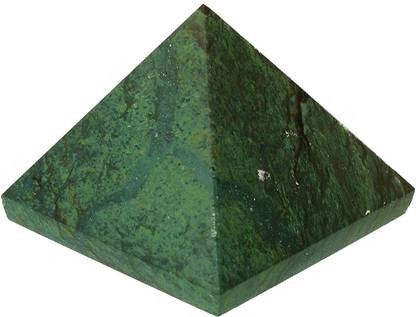 Kesar Zems Stone Vastu Pyramid (4.5 cm x 4.5 cm x 4.5 cm, Green) Decorative Showpiece  -  1 cm