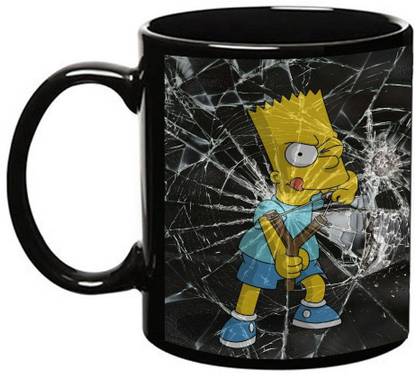 MUGKIN Bart Simpson Ceramic Coffee Mug