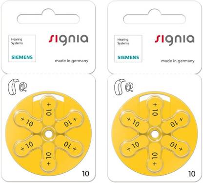 Signia P10 1.45V Hearing Aid Batteries 1.45V 2 patta (12 battery) Stethoscope Case