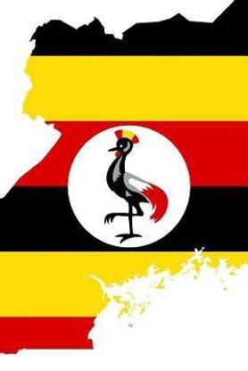 Uganda Flag Over Map Journal