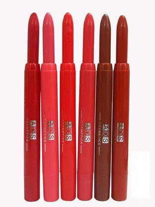 ads New Crayon Lipstick(Pack Of-6)With Free Kajal