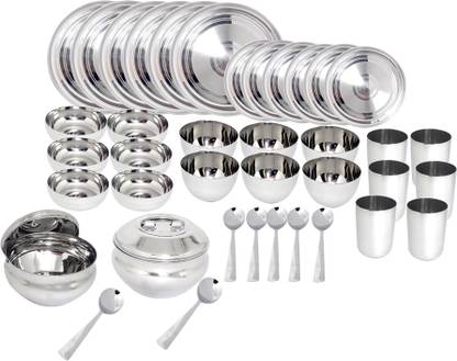 bartan hub Pack of 40 Stainless Steel stainless steel dinner set (40pcs) Dinner Set