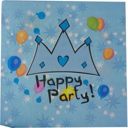 Shoppernation Fancy Happy Birthday Design Multipusose Paper Napkin Tissues 1 Multicolor Paper Napkins