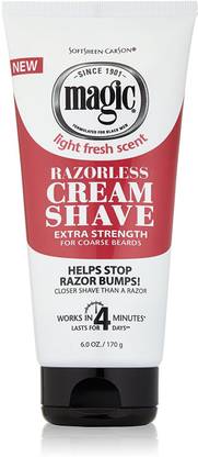 Softsheen Carson Magic Razorless Cream Shave - Extra Strength for Coarse Beards, 6 oz