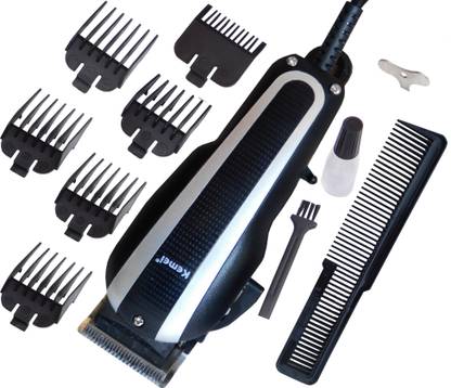 Kemei Electric professional hair clipper Set with four attachment Combs Trimmer. Trimmer 0 min  Runtime 4 Length Settings