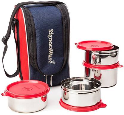 Signoraware fresh steel launch box 4 Containers Lunch Box