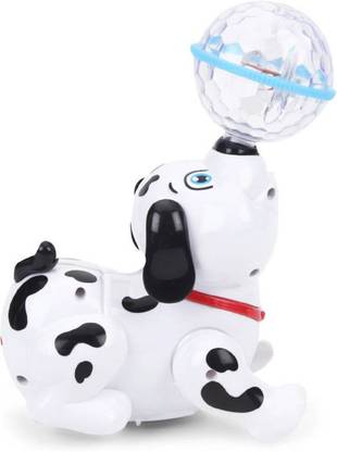 Sakshi Enterprises Cute Dancing Dog Toy with Reflected 3D Lights & Wonderful Music for Kids, Battery operated