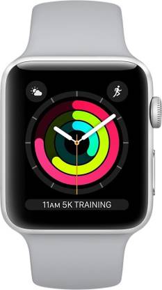 APPLE Watch Series 3 GPS + Cellular - 38 mm Silver Aluminium Case with Fog Sport Band