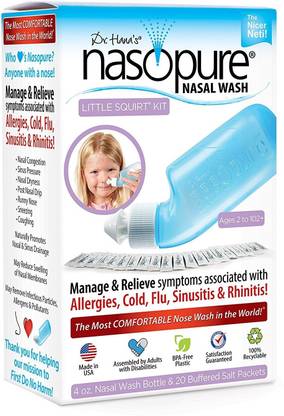 Nasopure Little Squirt To Go Kit with 4 Ounce Bottle Manual Nasal Aspirator