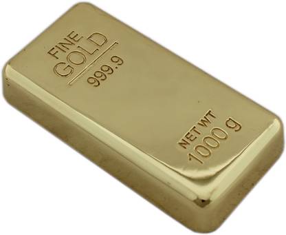 Tootpado Paper Weight 1kg Fake Gold Bar - Gold (8STA55) Metal Paper Weights  with Gold Finish