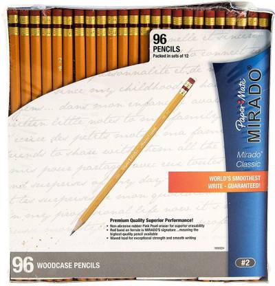 Paper Mate Mate Mirado Woodcase Pencils, HB #2, Yellow Barrel, 96 Count Pencil