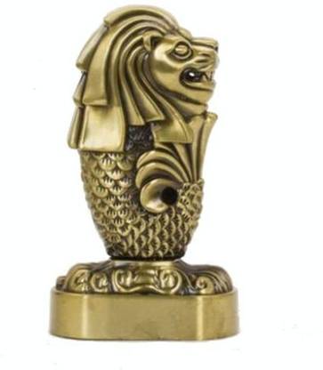 Mohangifts Singapore Souvenir Famous Landmark collectibles Merlion Mascot Replica Metal Miniature Statue Decorative Showpiece  -  16 cm