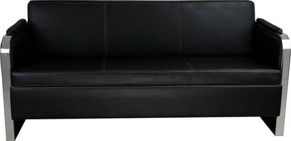 DZYN FURNITURES Leatherette 3 Seater  Sofa