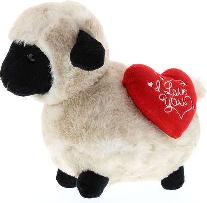 DolliBu Valais Blacknose Sheep I Love You Valentines Stuffed Animal - Heart Message 8.5 Inch Super Soft Plush  - 8.5 inch