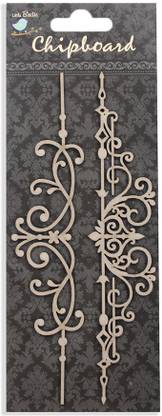 LITTLE BIRDIE Chipboard Shapes -Scroll Borders