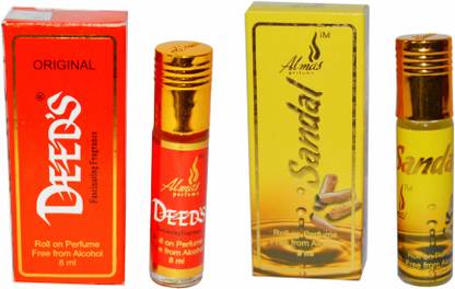 Almas Fascinating DEEDS HOT and SANDAL pocket Floral Attar