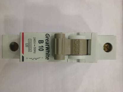 Greatwhite MCB 10 Ampere B Series Single Pole 601010MB MCB