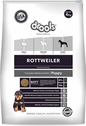 Drools ROTTWEILER PUPPY PREMIUM Chicken 4 kg Dry Young, New Born Dog Food