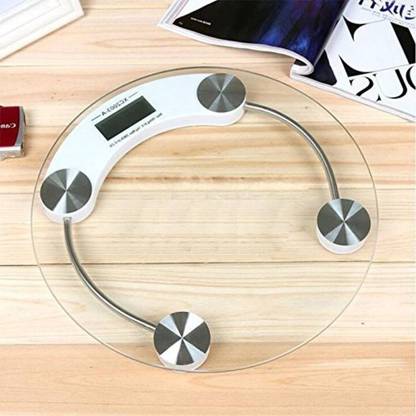 TECHNOPEDIA Personal Health Human Body Digital Weight Machine 8mm Round Transparent Glass Weighing Scale Weighing Scale