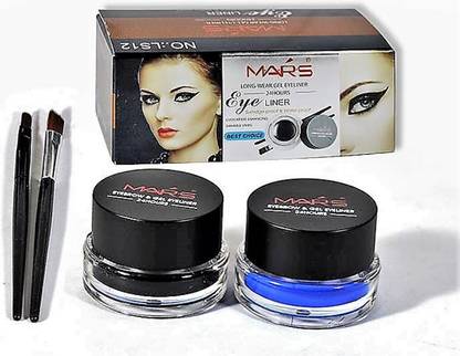 akshara jewels Mars New Fashion Eyeliner Gel Cushion 12 ml (Black, blue