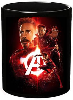 MUGKIN S03 Avengers: War (Marvel Superheros) Dark Ceramic Coffee Mug
