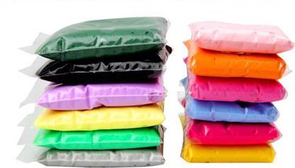 AncientKart Modelling Bouncing Soft Squeeze Light Weight Slime Clay Putty Jelly set of 12 with accessories Multicolor Putty Toy
