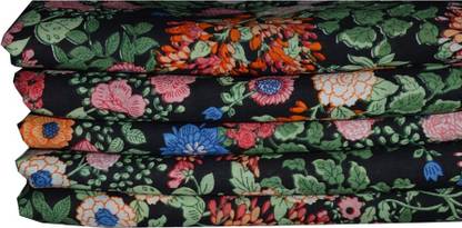 Rajcrafts 5-MTR_RHF_0110 Black color Jaiprui Cotton Running Fabric 5 Meter Dress Making Fabric, Fabric, Running Fabric, Cotton Fabric, Dress Runnig fabric,Handmade Fabric , Hand block Fabric, Fabric By Meter, Cotton Fabric For men, Cotton fabric for woman Sofa Fabric