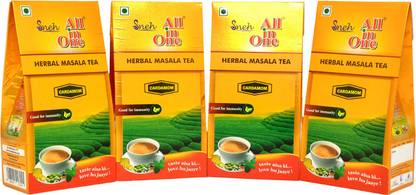 ALL IN ONE Pack Of 4 Herbal Masala Tea Cardamom Cardamom Masala Tea Tetrapack