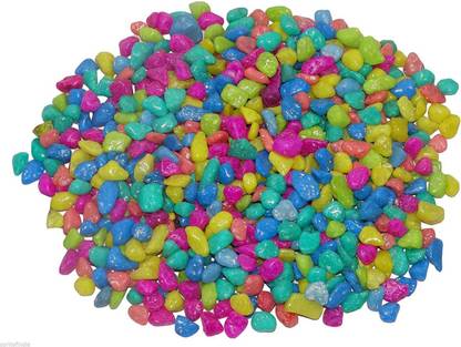 Goofy Tails Multi Color Stone Gravel For Aquarium Decoration (10 Kg) Gravel Planted Substrate