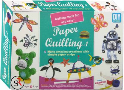 Ekta Paper Quilling Kit series 1 enhance Creativity, kids gift item Buy online Make amazing creations with simple paper strips, crimper tool inside
